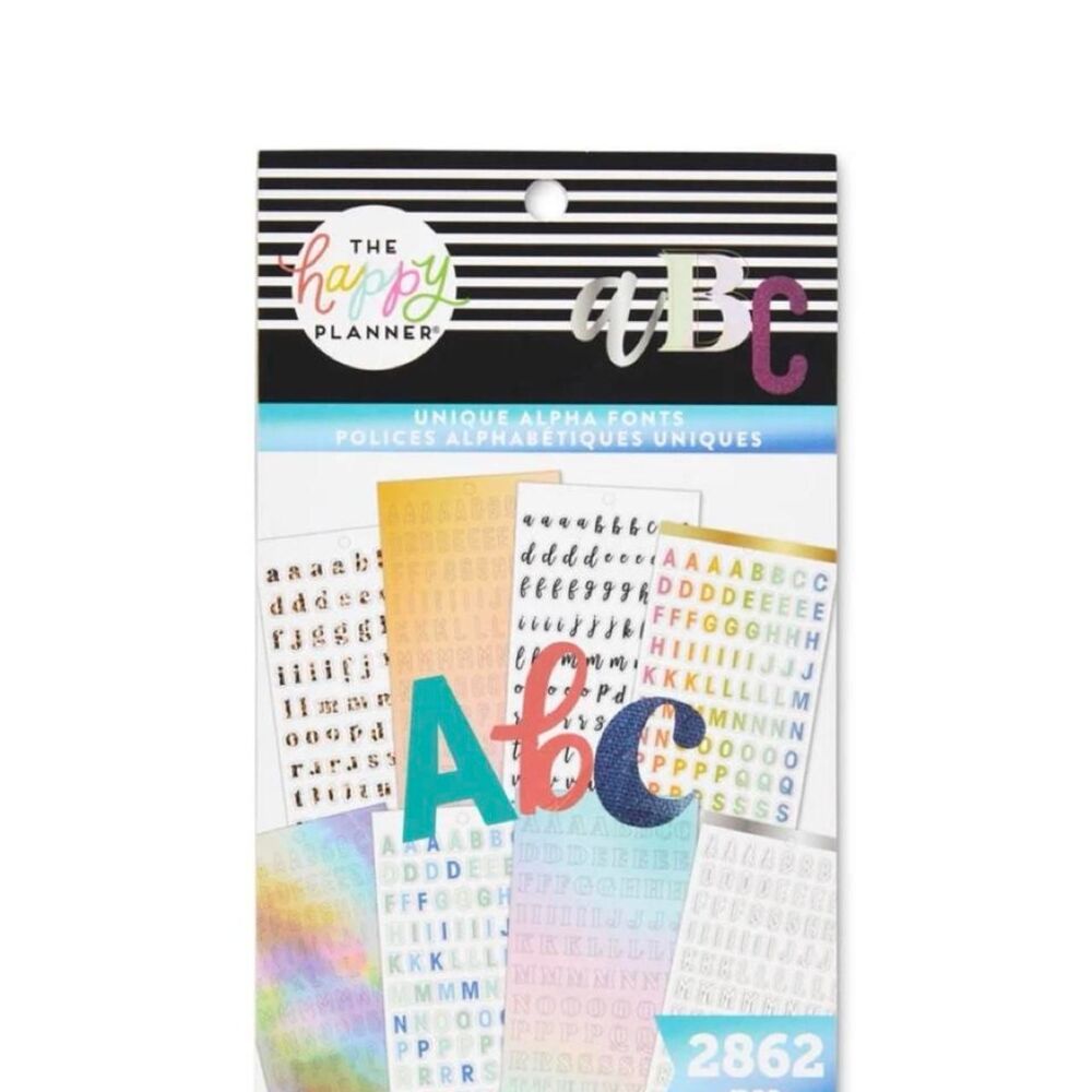The happy planner 2862 Alphabet Stickers - Ret $22